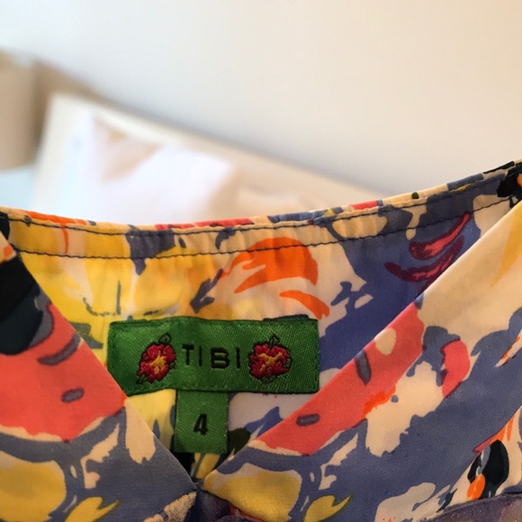 Tibi Silk Tiered Midi Dress - Picture 7 of 8